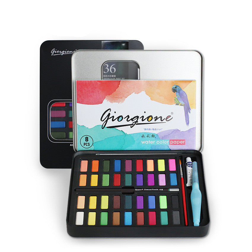 Complete 36/48 Colors Watercolor Paint Set and Accessories