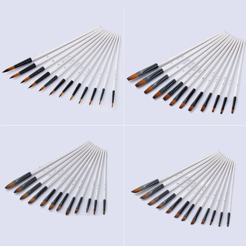 12pc Multi-Media Paint Brush Collection