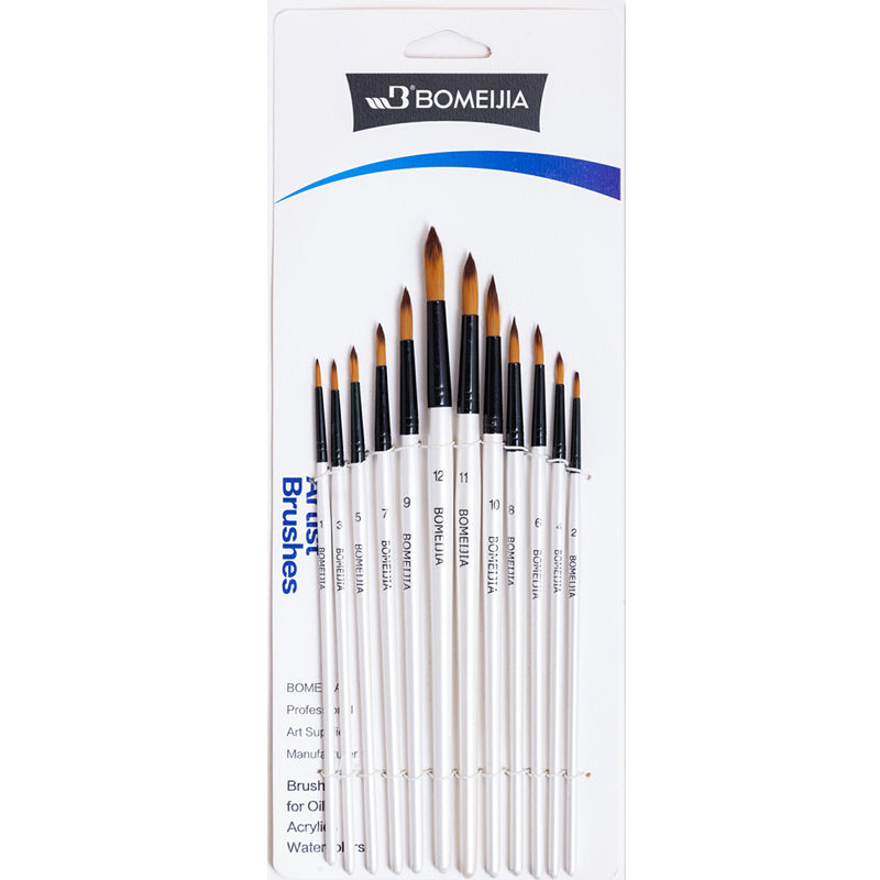 12pc Multi-Media Paint Brush Collection
