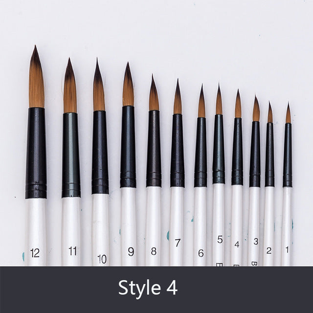 12pc Multi-Media Paint Brush Collection