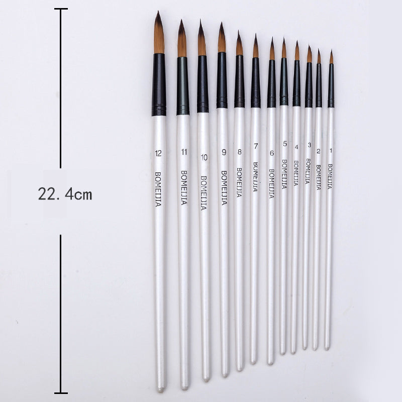 12pc Multi-Media Paint Brush Collection